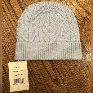 Vince Baby Powder Blue Cable Knit Beanie Hat NWT One Size